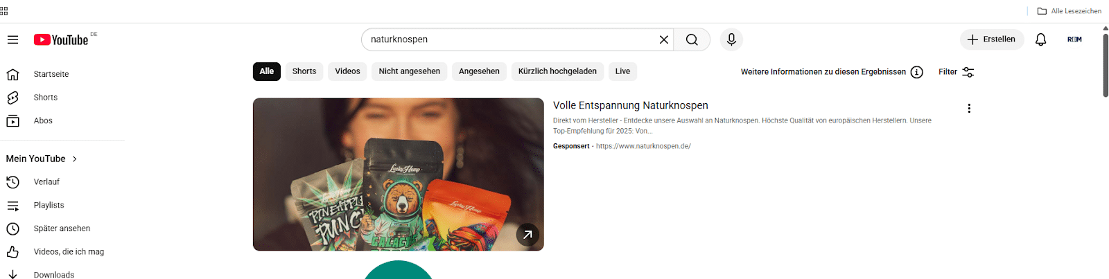 Cannabis Google Ads von Lucky Hemp