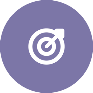 Symbol: Zielscheibe mit Pfeil